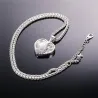 Heart shaped pendant with Holy Mary - Catholic necklace - stainless steelNecklaces