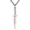 Knife shaped pendant with necklace - Hip Hop style - stainless steelNecklaces