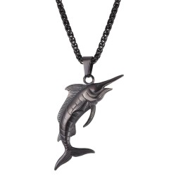 Necklace with swordfish - stainless steel - unisexNecklaces