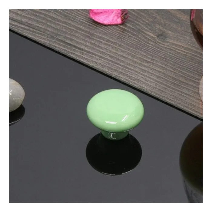 Ceramic round furniture knobs - for doors / cabinets / wardrobes / drawersFurniture