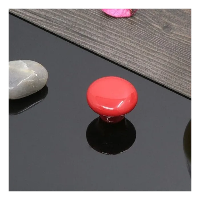 Ceramic round furniture knobs - for doors / cabinets / wardrobes / drawersFurniture