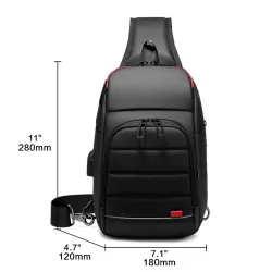 Multifunction crossbody bag - 9.7" laptop backpack - with USB charging port - waterproofBackpacks