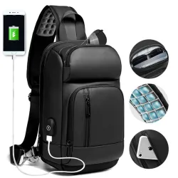 Fashionable shoulder laptop bag - backpack with USB charging port - waterproofBackpacks