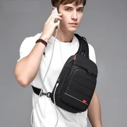 Multifunction crossbody bag - 9.7" laptop backpack - with USB charging port - waterproofBackpacks