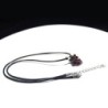 Rope necklace - with crystal wine red garnet pendantNecklaces
