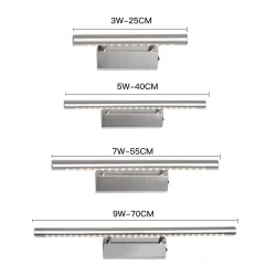 Modern LED wall lamp - mirror light - stainless steelWall lights