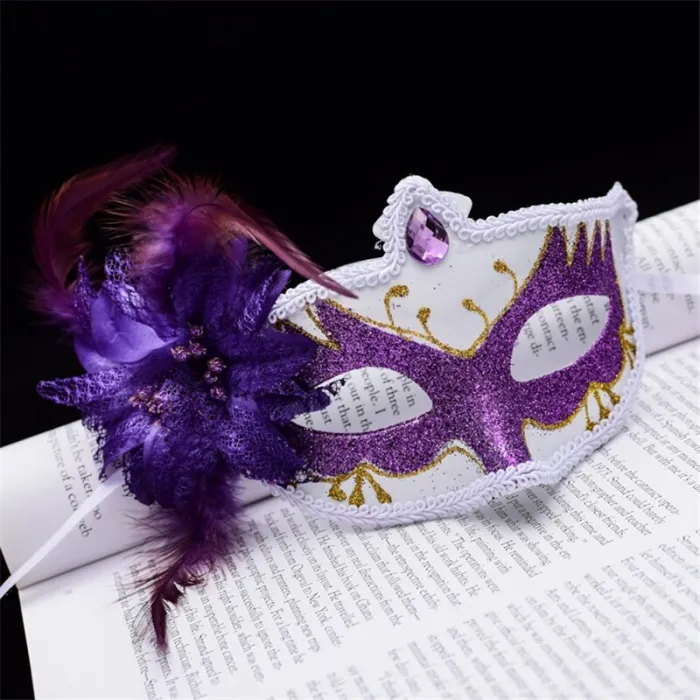 Sexy Venetian eye mask - with diamond / feather flower / glitterMasks