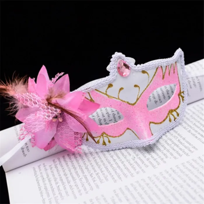 Sexy Venetian eye mask - with diamond / feather flower / glitterMasks