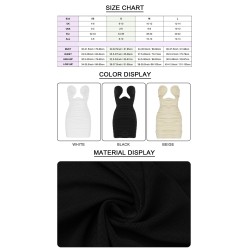 Sexy mini dress - strapless - sleeveless - draped designDresses