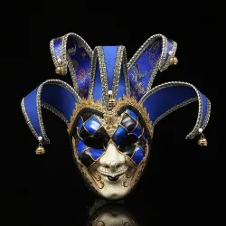 Venetian anonymous joker / clown - full face mask - masquerade / HalloweenMasks