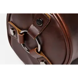Trendy shoulder leather bag - cylindrical shapeBags