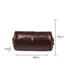 Trendy shoulder leather bag - cylindrical shapeBags