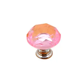 Elegant furniture knobs - glass diamond shapeFurniture