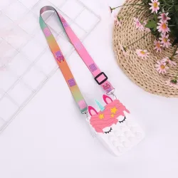 Push bubble shoulder bag - silicone small purse - unicornBags
