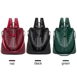Elegant leather backpack - multifunction shoulder bagBackpacks