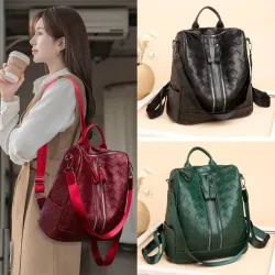 Elegant leather backpack - multifunction shoulder bagBackpacks