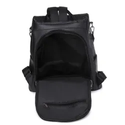 Fashionable vintage backpack - multifunction shoulder leather bag - snake skin patternBackpacks