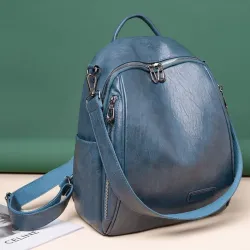Multifunctional backpack - fashionable shoulder leather bagBackpacks