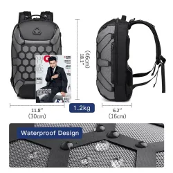 Fashionable backpack - 15.6 inch laptop bag - anti-theft lock - USB charging port - waterproofBackpacks