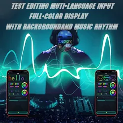 Face changing mask - full-color LED - smart APP control - glowing - Halloween - festivalsMasks