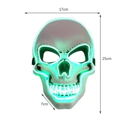 LED face mask - glowing skull - Halloween - festivalsMasks