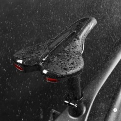 Bicycle saddle with taillight - leather - USB charging - waterproofSaddles