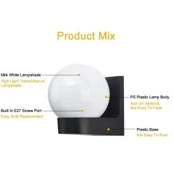 Modern ball shaped lamp - outdoor wall lightWall lights