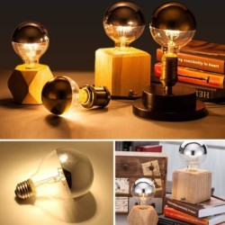 LED bulb - G45 silver mirror globe - dimmable - warm white - 4W - E12 - E14 - E26 - E27 - 10 piecesE27