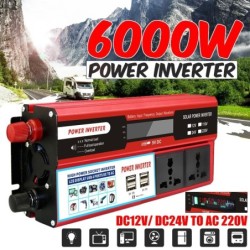 Car charging converter - solar power inverter - 6000W - DC 12/24V to AC 220V Voltage transformerCar parts