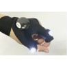 Fingerless gloves - with LED flashlight - waterproof - camping - hiking - survival toolTorches