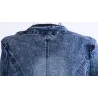 Fashionable short denim jacket - with sequins / crystals - slimJackets