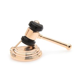 Judge's brooch - court hammer