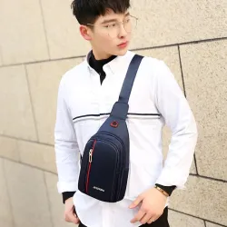 Stylish shoulder / chest bag - small backpack - with earphones jack holeBags