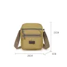 Stylish canvas shoulder bag - with zippersBags