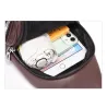 Fashionable shoulder bag - small backpack - with earphones hole - leatherBags