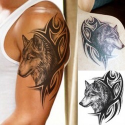 Wolf - waterproof temporary fake tattooStickers