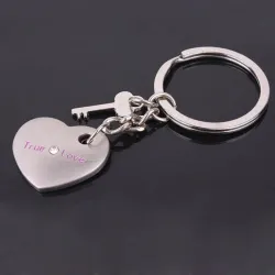 Heart shaped keychain - Love Heart - True Love - 2 piecesKeyrings