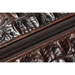 Luxurious leather handbag - with shoulder strap - crocodile skin pattern - genuine leatherBags