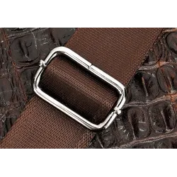 Luxurious leather handbag - with shoulder strap - crocodile skin pattern - genuine leatherBags
