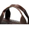 Luxurious leather handbag - with shoulder strap - crocodile skin pattern - genuine leatherBags