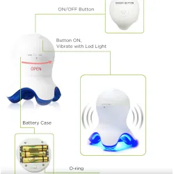 Mini professional massager - relaxation - pain relief - with LED - octopus shapeMassage