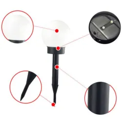 Garden solar light - ground stick - round ball - LED - waterproof - 4 piecesSolar lighting