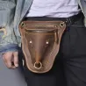 Trendy shoulder / waist small bag - genuine leather - bull head shapedBags
