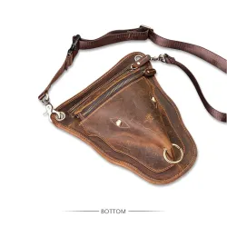 Trendy shoulder / waist small bag - genuine leather - bull head shapedBags