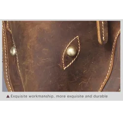 Trendy shoulder / waist small bag - genuine leather - bull head shapedBags