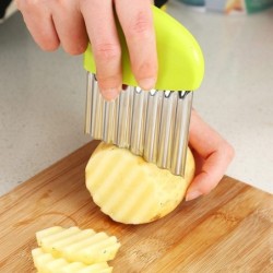 Potato cutter - chips - French fries maker - wavy knife - stainless steel