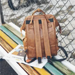 Vintage leather backpack - large capacityBackpacks