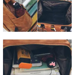 Vintage leather backpack - large capacityBackpacks