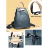 Multifunctional small backpack - patchwork design - leatherBackpacks