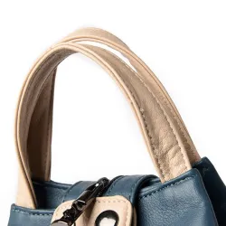 Multifunctional small backpack - patchwork design - leatherBackpacks